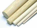 Barra redonda madera dura 25.0 x 900 mm (1unid.)