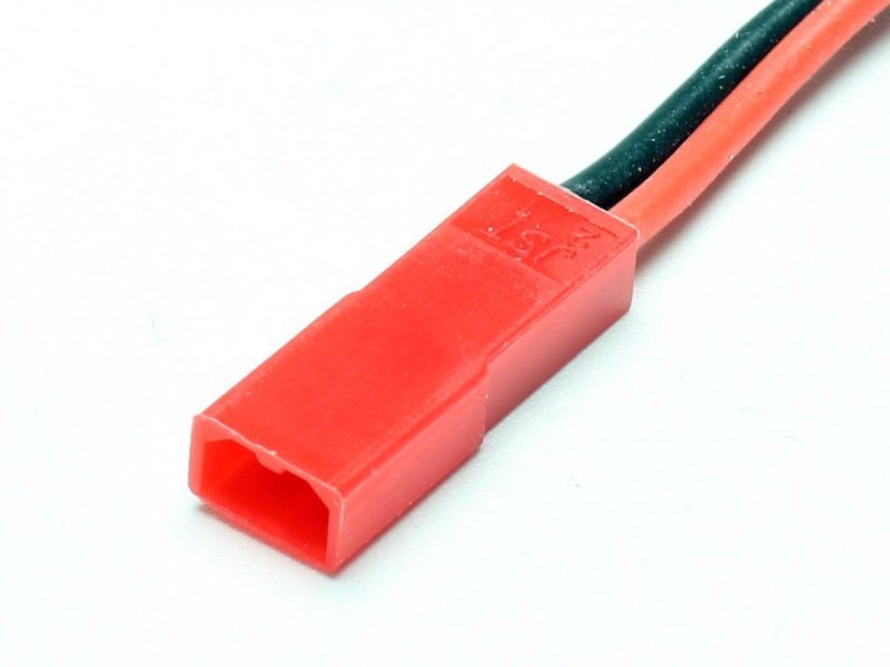 Buchse mit Kabel 160mm lang 5 Paar JST BEC Stecker 2-polig rot schwarz Litze