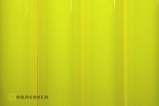 Entoilage thermorétractable Oracover jaune fluorescent (2 metres)