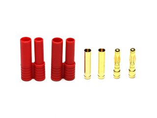 Connector set CT 4.0mm w/red sleeves