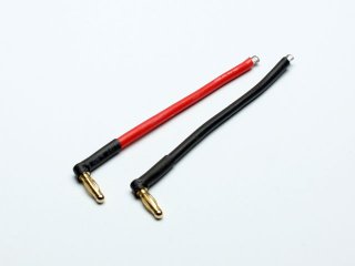 Angled adapter wire / 4mm gold bullet connector male