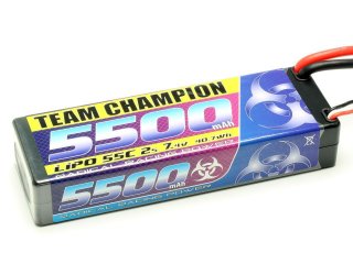 Batería LiPo Team Champion 5500 - 7.4V | 55C | Conector en T